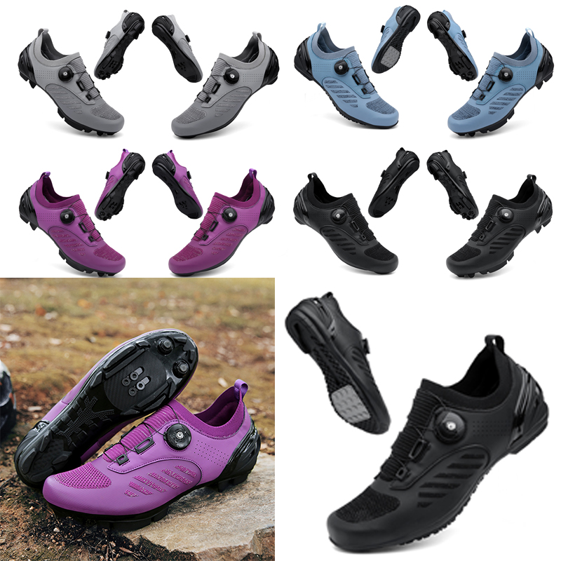 Chaussures de cyclisme design Hommes Ssports Dirt Road Bike Chaussures Plat Vitesse Cyclisme Baskets Appartements Chaussures De Vélo De Montagne SPD Crampons Chaussures 36-47 GAI