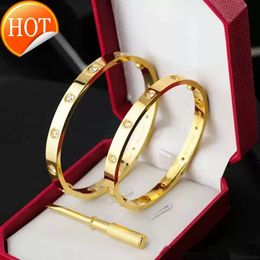 bracciale Dafu firmato gioielli firmati bracciale in oro braccialetto di lusso moda acciaio inossidabile argento rosa polsino con lucchetto 4CZ diamante per donna uomo uomo braccialetti regalo festa