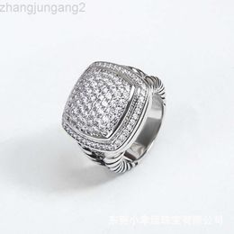 Diseñador David Yuman joyería pulsera David's Square 17mm circón imitación diamante estilo moda anillo de hilo trenzado joyería