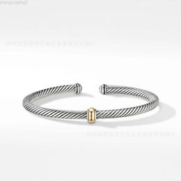 David Yuman – Bracelet de bijoux de créateur Xx, à la mode et populaire, en fil torsadé de 4mm, pièce à main à boule ronde