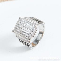 Créateur David Yuman Bijoux Dy Ring Bague de mode la plus vendue de David avec des diamants d'imitation sertis en 20 pièces 15 mm Anneau de fil de bouton tendance