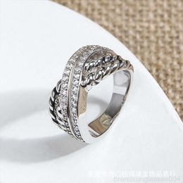 Designer David Yuman Schmuck Dy Ring Davids beliebtes x Kreuz-Set Zirkon-Imitation klassisches, heiß verkauftes Ring-Zubehör