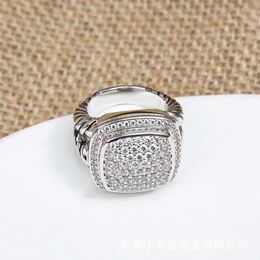 Bague de créateur David Yumans Yurma Yurma, bijoux carrés en Zircon, Imitation diamant, à la mode, fil torsadé, 17mm