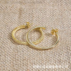 Designer David Yurma Oreille Davids Câble circulaire Popular Câble Bouton Inséré de zircon Imitation Diamond Grandes boucles d'oreilles et boucles d'oreilles ACCESSOIRES Classic