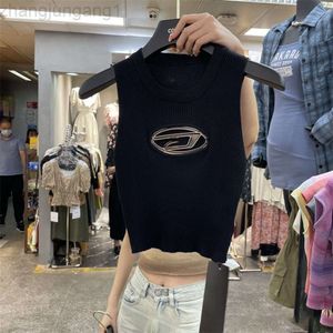 T-shirt de styliste Deisel tricoté sans manches pour femmes, nouvelles tenues amincissantes et amincissantes pour filles, 2023