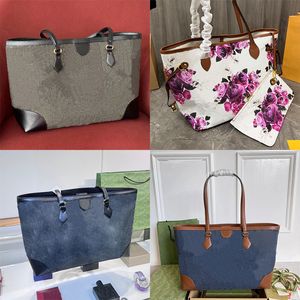 Designer denim tas tas luxe dames handtassen schouder grote hobo capaciteit lederen print bloemen rooster boodschappentassen