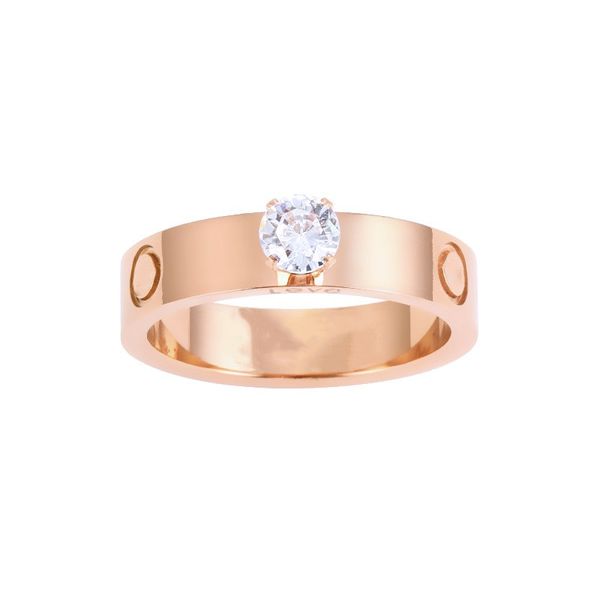 Designer Design Proposition Anneaux Couples De Luxe Bague En Diamant Marque Bijoux Anneaux En Acier De Titane De Haute Qualité Cadeaux Saint Valentin pour Hommes Et Femmes