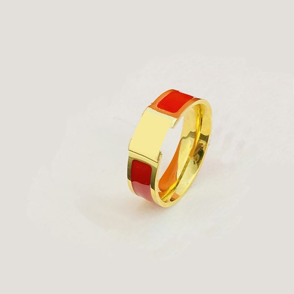 design design bague en titane bagues d'amour bijoux de luxe classiques hommes et femmes couple bagues lettre de bande de style moderne cadeau d'anniversaire de mariage