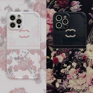 Cas de téléphone de concepteur pour iPhone 14 Pro Max Plus Case Classique C Marque Fleurs Imprimer Luxe Mobile Phonecase Shell pour 13 12 11 XS XR 8 7U66I