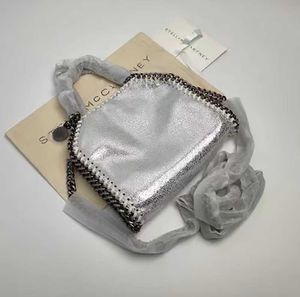 designer Designer stella mccartney falabella mini fourre-tout Luxe femme ruban métallique noir minuscule shopping femmes sac tactile Premium