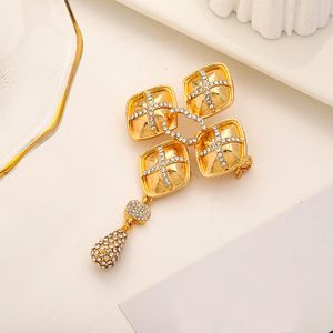 Designer Diamond Broches Grote Pins Merklogo 18K Gouden Broche Insect Geschenken Pins Hoge Kwaliteit Koperen Sieraden Niet vervagen Met Stempel