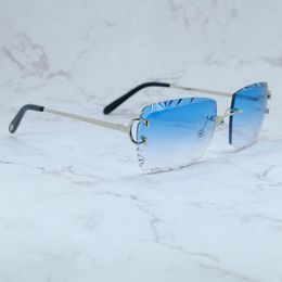 Designer Diamond Cut Carter Sunglasses Hommes et femmes Tire élégant C Luxury Nuances de conduite en plein air Protéger les lunettes de voyage Cadeaux de voyage Sungass {Catégorie}