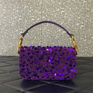 Designer Diamond Mini Loco Épaule Grande Irrégularité Cristal Sac À Main De Soirée Baguette Sier Tone Matériel Chaîne Sacs À Bandoulière Poignée Supérieure Sacs À Main Sac