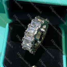 Designer ringen voor vrouwen luxe verlovingsring Womens 925 Sliver Diamond Ring prachtige sieraden kerstcadeau groothandel