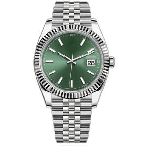 Montre de luxe pour hommes, montre-bracelet de luxe, montre-bracelet de luxe, vert menthe, dame orologio, homme, montres mécaniques, mouvement automatique, verre 3a