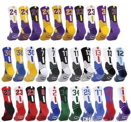 Designer Digital Basketball Socks Heren en kindersport Kous Middle Tube handdoek Bodem Jersey Sokken Multicolors