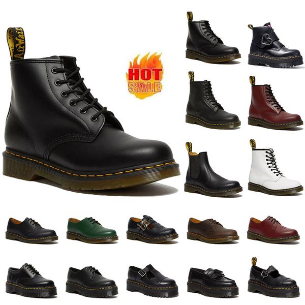 Botas Doc de diseñador para mujer Martens Botines de nieve de invierno Dr para mujer para hombre Zapatos Martins Tobillo Mini plataforma Bota Zapatillas de deporte de piel Chelsea de lujo Tamaño al aire libre 35-47