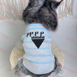 Designer hondenkleding huisdieren gebreide trui letter streep honden t shirt zomer dunne huisdier tees kleding