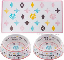 Les bols de chiens de créateurs et les nattes définissent le lave-vaisselle BPA Chipproof de qualité alimentaire de qualité alimentaire Bols malamine avec BRA3155317