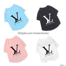 Designer Dog Vêtements Marque Vêtements Classique Lettrage Motif Mode Été Coton Animaux T-shirts Doux Et Respirant Chiot Chaton Pet DH8Ys