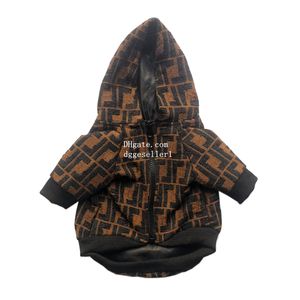 Vêtements de chien de créateur marque de chien Apparel broderie jacquard lettre motif de chiens veste