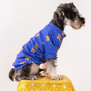 Designer Dog Clothes Brand Dog T-shirt avec des lettres classiques de l'ours ou des chemises de compagnie d'été