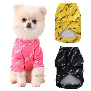 Marques de vêtements pour chiens de créateurs Vêtements pour chiens Pull pour chien de compagnie avec motif de lettre classique Épaississement doux Chaud Chiot Chiens Chemise Hiver Chiot Pull pour Petits Chiens Rose S A702