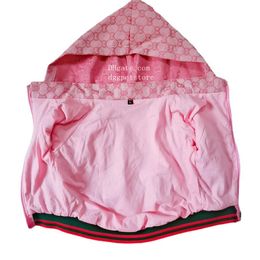 Vêtements de créateur pour chien - Motif lettre classique - Vêtements exclusifs de luxe pour animaux de compagnie - Sweat à capuche pour chiens de petite et moyenne taille - Bulldog Corgi Boston Terrier - Rose XXL A415