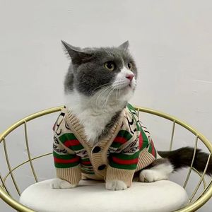 Vêtements de styliste pour animaux de compagnie, pull d'hiver chaud tricoté pour temps froid, manteaux pour animaux de compagnie, vêtements pour animaux de compagnie, nouvelle collection