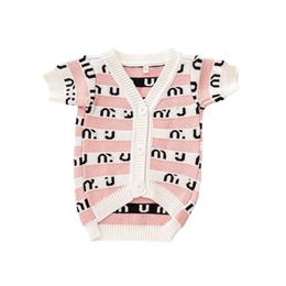 Diseñador ropa para perros ropa rosa para mascotas de moda suéter de cárdigan