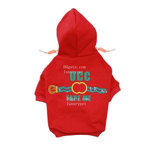 Designer hondenkleding Premium hondenhoodie Warme hondenkleding Zachte katoenen hondenkleding Hondensweatshirt met klassiek letterpatroon Hondentrui voor kleine, middelgrote honden Katten Y22