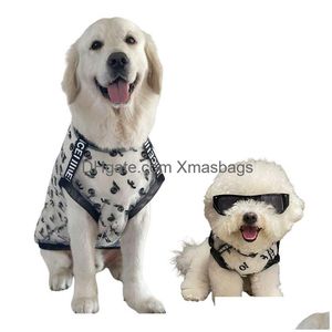 Vêtements de chien de concepteur Vêtements d'été Chemises Lettre classique Design Respirant Gilet en maille légère Chiot Pluvier T-shirts pour animaux de compagnie doux Fo Dhfm9