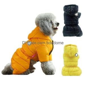 Designer hondenkleding Winterkleding Waterdicht Winddicht Hondenjassen Warme fleece gevoerd Koud weer Huisdier sneeuwpak voor Chihuahua Poedels Dhr72