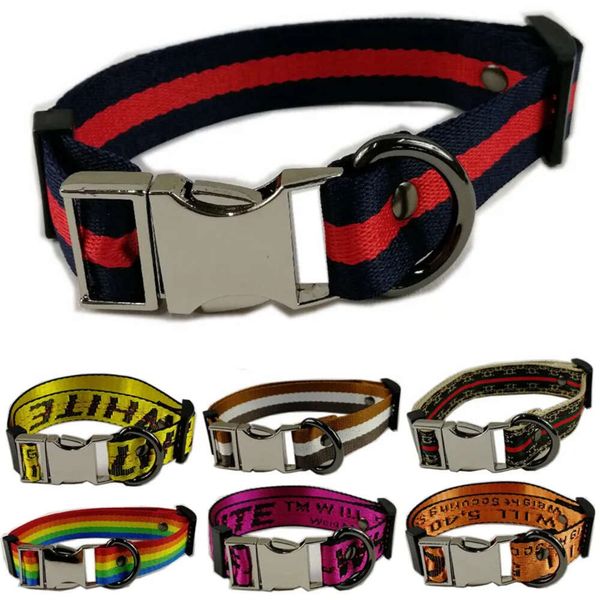 Collares de perro de diseño para perros pequeños, medianos y grandes, lujoso collar ajustable de nailon suave para cachorros con hebilla de Metal, 22 colores