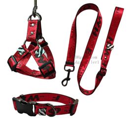 Designer hondenharnas en riemset - Escape Proof/Quick Fit Dog Halter Harness, gemakkelijk voor training lopen - stevige botvormige gesp - puppyharnas voor kleine honden rood s b118