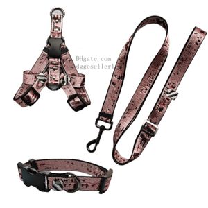 Arnés para Perros de Diseño Juego de Correas Arneses Halter Ajustables y Resistentes Sin Tirones para Perros de Razas Pequeñas, Medianas y Grandes Clip Trasero Antigiro Perfecto para Caminar Rosa L B118