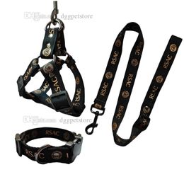 Ontwerper Hondenharnas Leiband set Nylon Halsband Verstelbaar Heavy Duty No Pull Halter Harnas voor Kleine Middelgrote Grote Honden Rugclip Anti-Twist Perfect om te wandelen B171