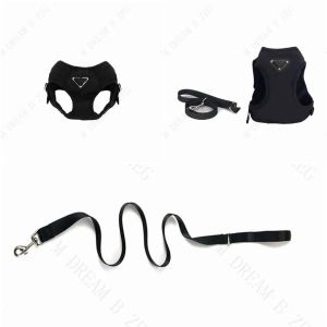 Designer Dog Harness Leing Set Nylon Brand Dog Collar Soft Air Mesh verstelbare huisdierharnassen voor kleine middelgrote huisdieren PS1581