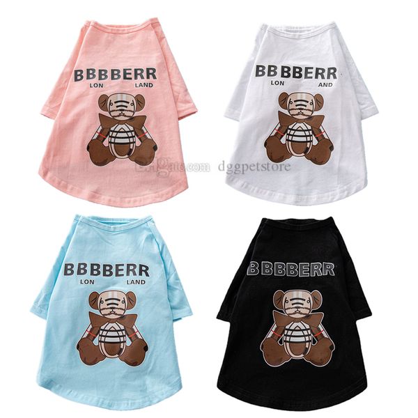 Dog de créateur t-shirts marques vêtements pour chiens vêtements pour chiens d'été avec des lettres classiques chiots cool chemises respirant tenue de chien sweat-shirt de chien doux pour petit chien rose a533