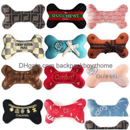 Designer Dog Toys Fashion Hound Collection Unieke piepende P Bone Passion for Accessories Puppy's Kleine honden feesten