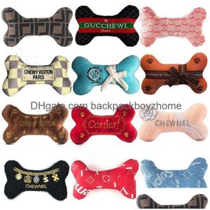 Designer Dog Toys Fashion Hound Collection Unique Squeaky P Bone Passion pour les accessoires Puppies Small Dogs Party Ography Drop Deliv Dhmow