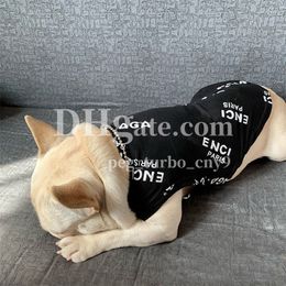 Designer Dog Vests Fashion Letter Imprimé Pet Cotton T-shirt French Bulldog Schnauzer Bichon Pet Cat chien Summer Cool Vest