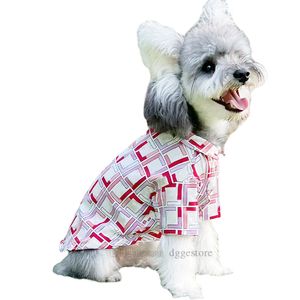 Designer Dogs Vêtements Brand Dog Apparel Summer Pet Shirts avec un motif de lettres classique T-shirt Pet Soft For Small Medium Grand Dogs Tee Breathable Tee Tee Pink 8xl A800