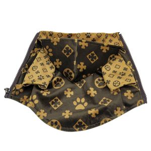 Vêtements pour chiens de créateurs Vêtements pour chiens de marque avec motif de lettre imprimé classique Automne Hiver Manteau à capuche chaud en fibre acrylique pour petits chiens Bouledogue français Rouge L A694