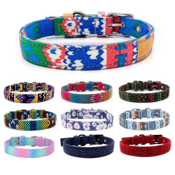 Collar de diseño para perros, collares para perros con flores bonitas para perros pequeños, medianos y grandes con dijes de flores