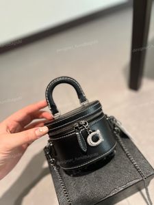 Sac fourre-tout à double fermeture éclair de styliste, mini sac seau pour femmes, sac à bandoulière avec chaîne, sac à main, pochette de mode, sac de maquillage mignon, pochette pour clés LY