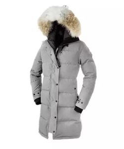 Doudoune design Veste d'hiver Manteau de sport de plein air Parka pour homme Parka coupe-vent pour femme Long col en cuir Chapeau Chaud véritable manteau de mode en fourrure de loup