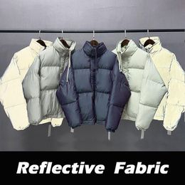 Designer Down Parkas Winte Reflective Puffer Jacket Men Women houden warme gewatteerde ritssluiting Doude Homme High Street Streetwear Coats