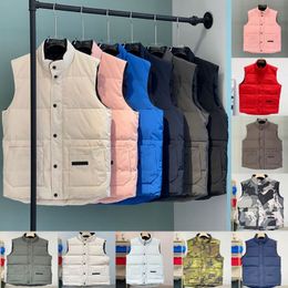 designer down gilet vestes de poche gillets parkas fermeture éclair à manches longues badges hommes downs manteau décontracté canadien goose tops outwear plusieurs couleurs