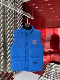 Diseñador Down Vest Jackets de bolsillo Parkas Insignias de la cremallera Downs Down Coat Casual Goose Tops Outwear múltiples Color XS-XXL 2024